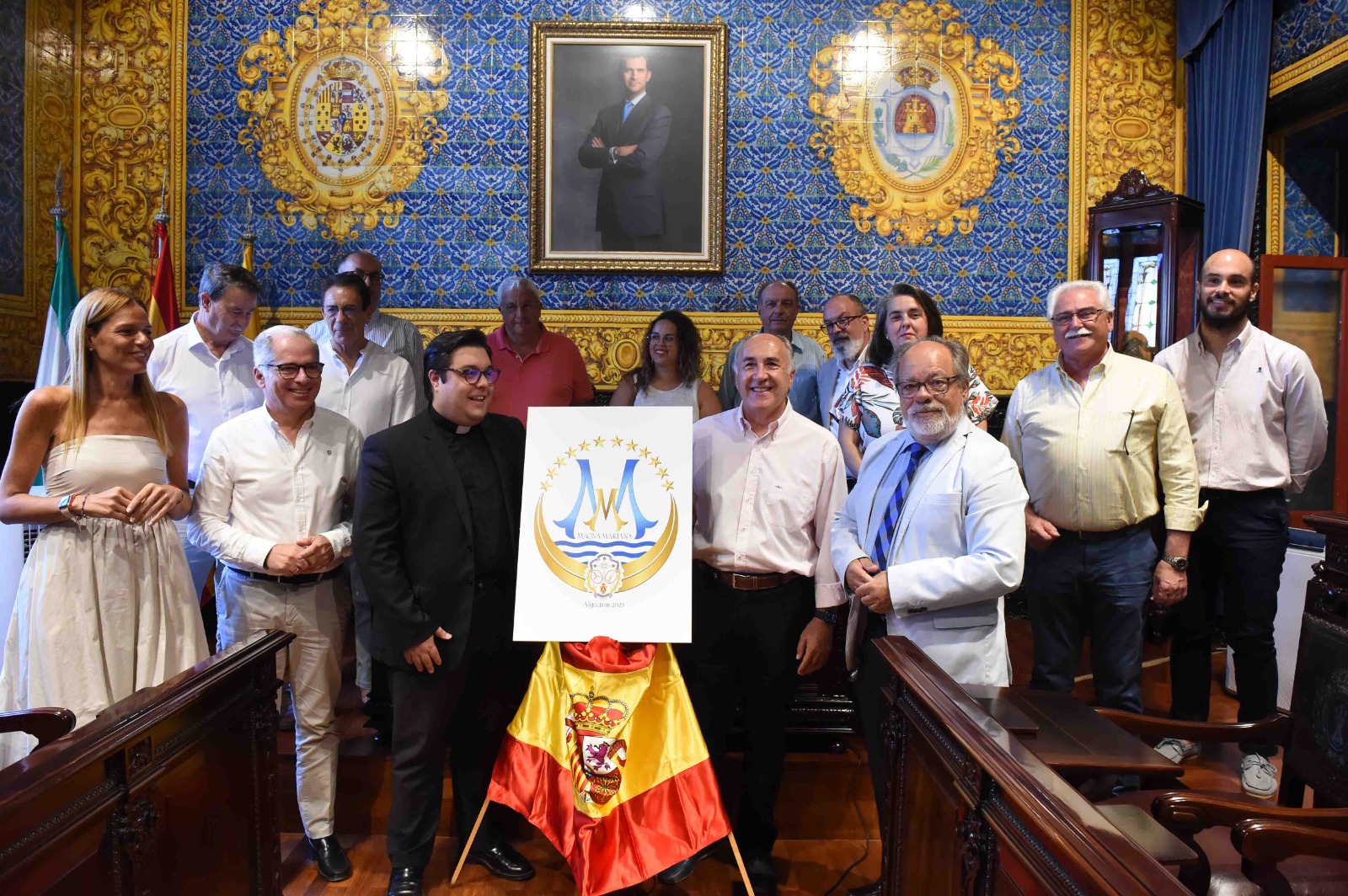 ALGECIRAS Landaluce y Delgado Cerro presentan el logotipo de la Procesión Magna Mariana del 9 de septiembre