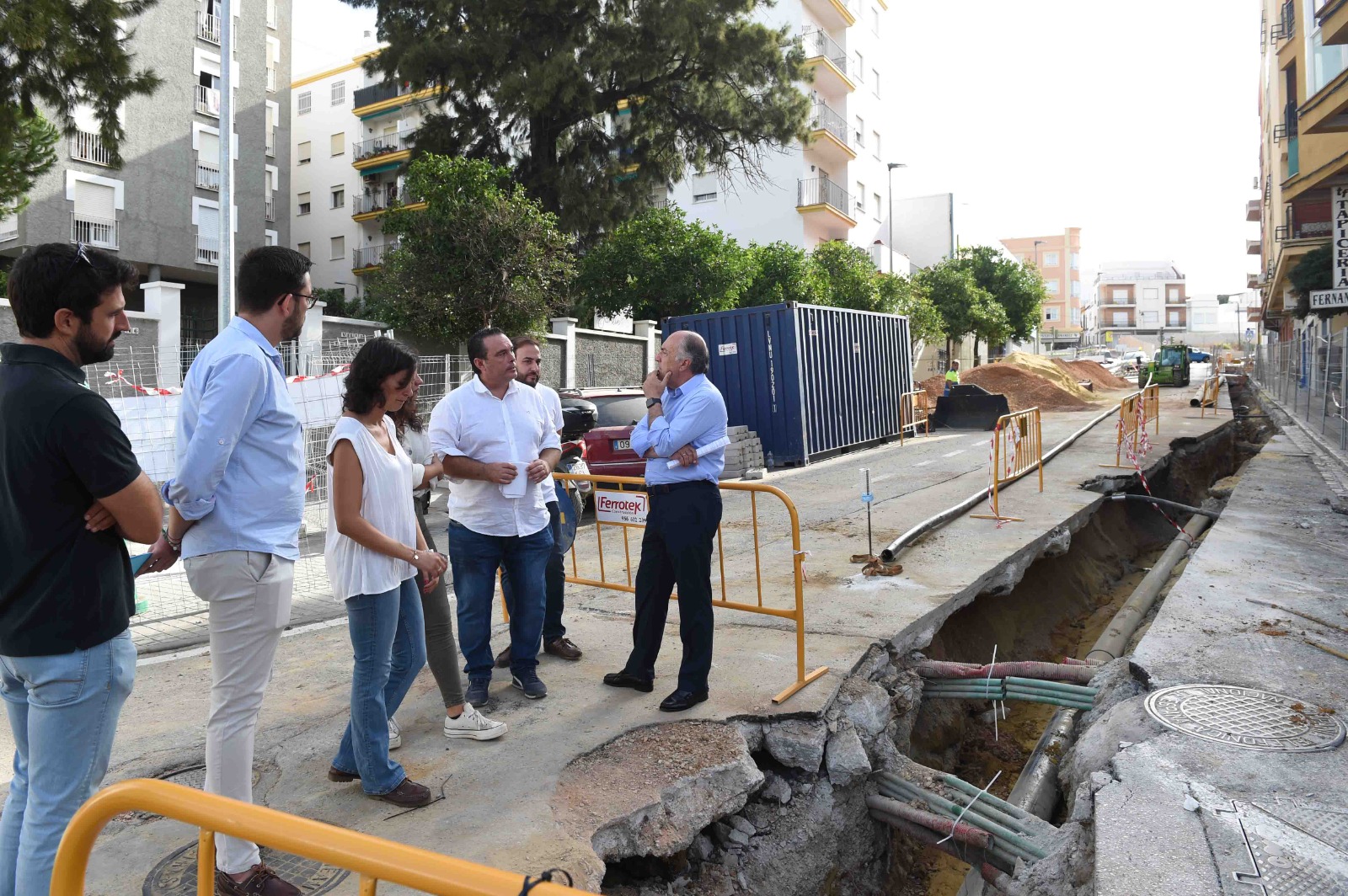 #ALGECIRAS Landaluce supervisa las obras de renovación de la red de suministro en la Calle María Auxiliadora