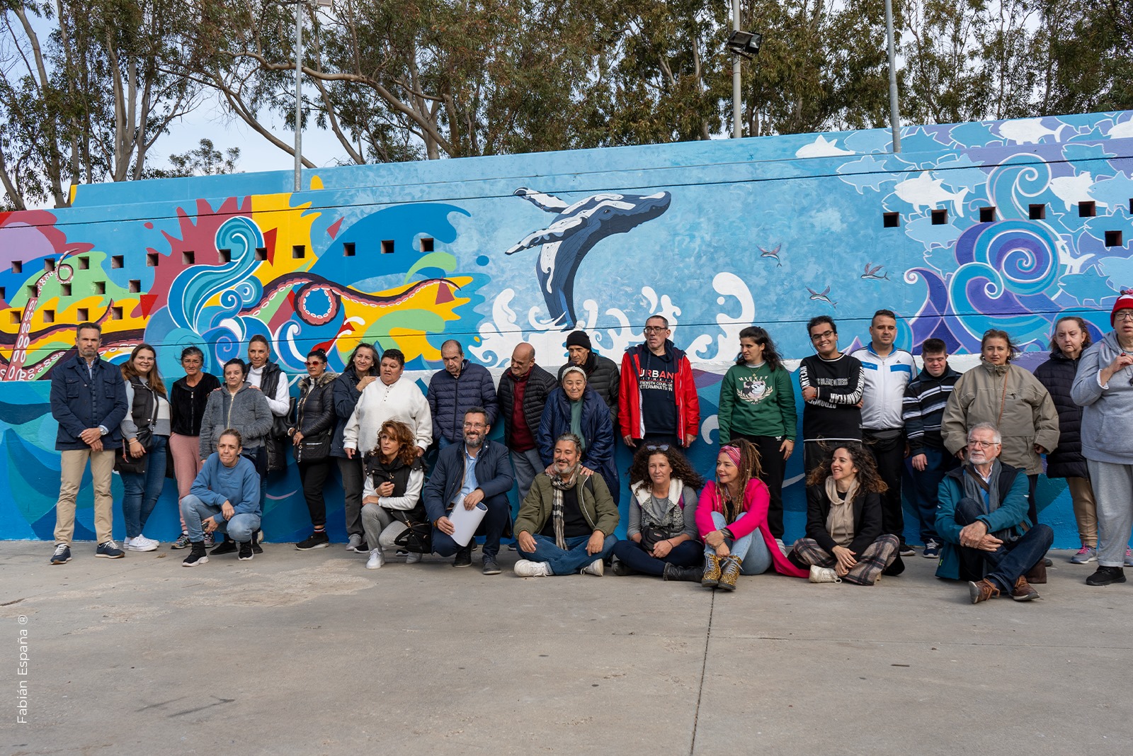 El alcalde inaugura el mural de Jorge Caballero en el parque Princesa Sofía