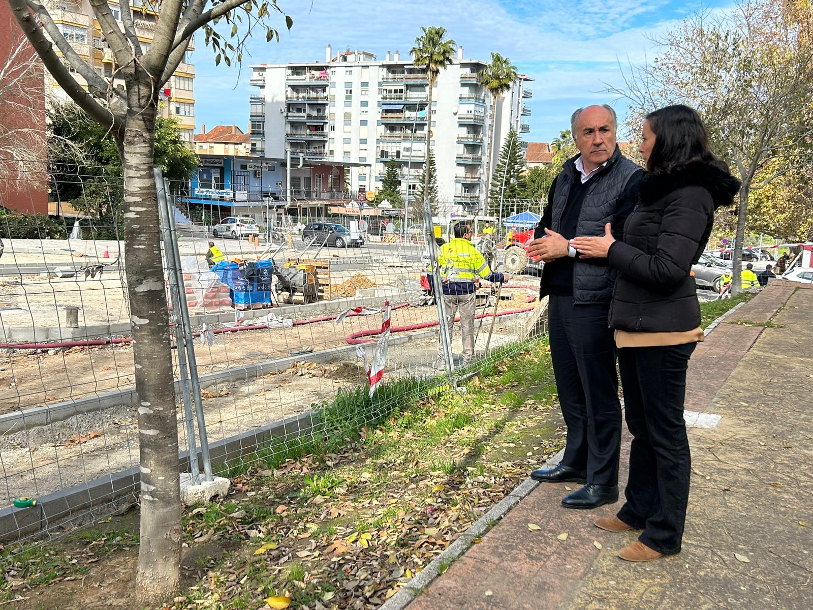 #ALGECIRAS Landaluce comprueba el avance de las obras en la Avenida de España