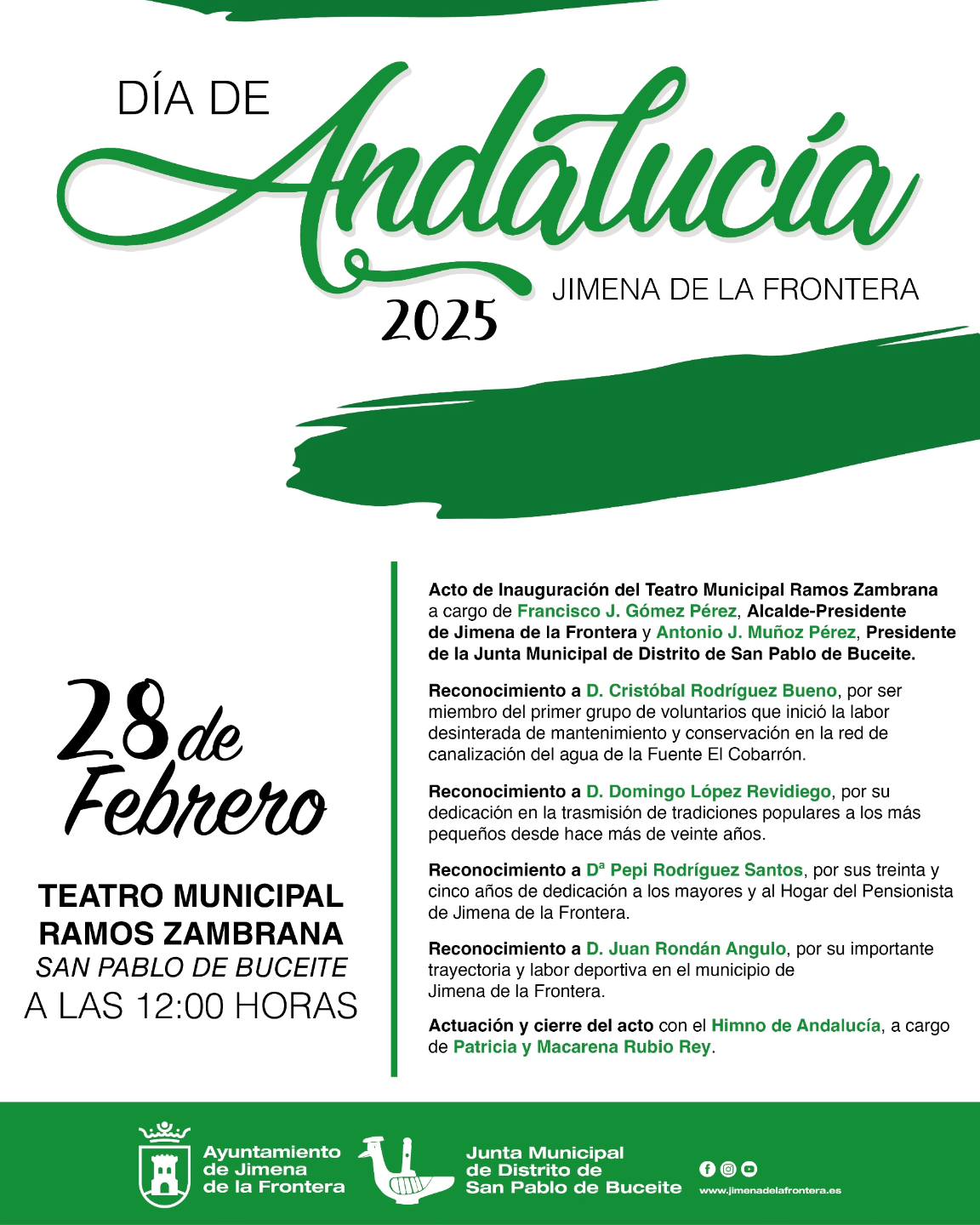 ACTO DE INAUGURACIÓN DEL TEATRO  MUNICIPAL RAMOS ZAMBRANA Y CELEBRACIÓN DEL DÍA DE ANDALUCÍA 2025