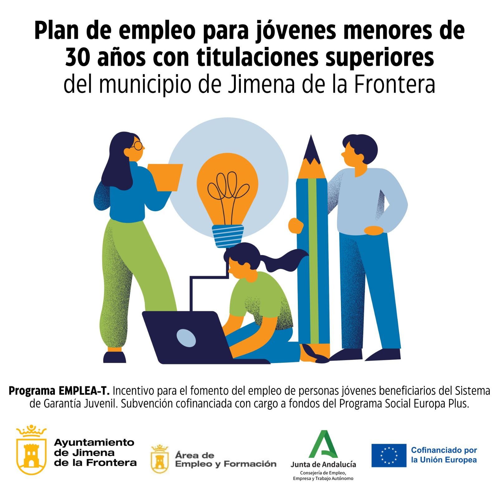 EL AYUNTAMIENTO DE JIMENA DE LA FRONTERA PONE EN MARCHA UN PLAN DE EMPLEO PARA JÓVENES MENORES DE 30 AÑOS
